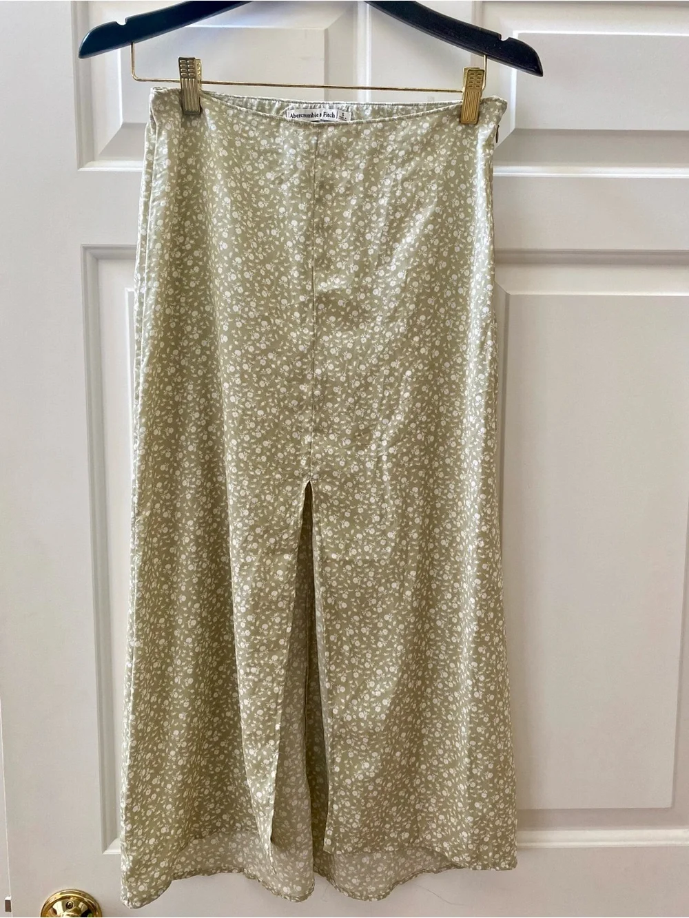 Abercrombie and Fitch Midi Skirt Green Floral Summer Midi Cottagecore Small - Picture 1 of 9